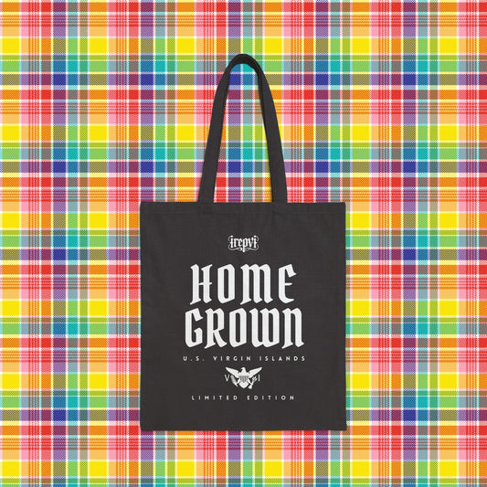 Classic Black/White Home Grown Reusable Canvas Bag Limited Edition