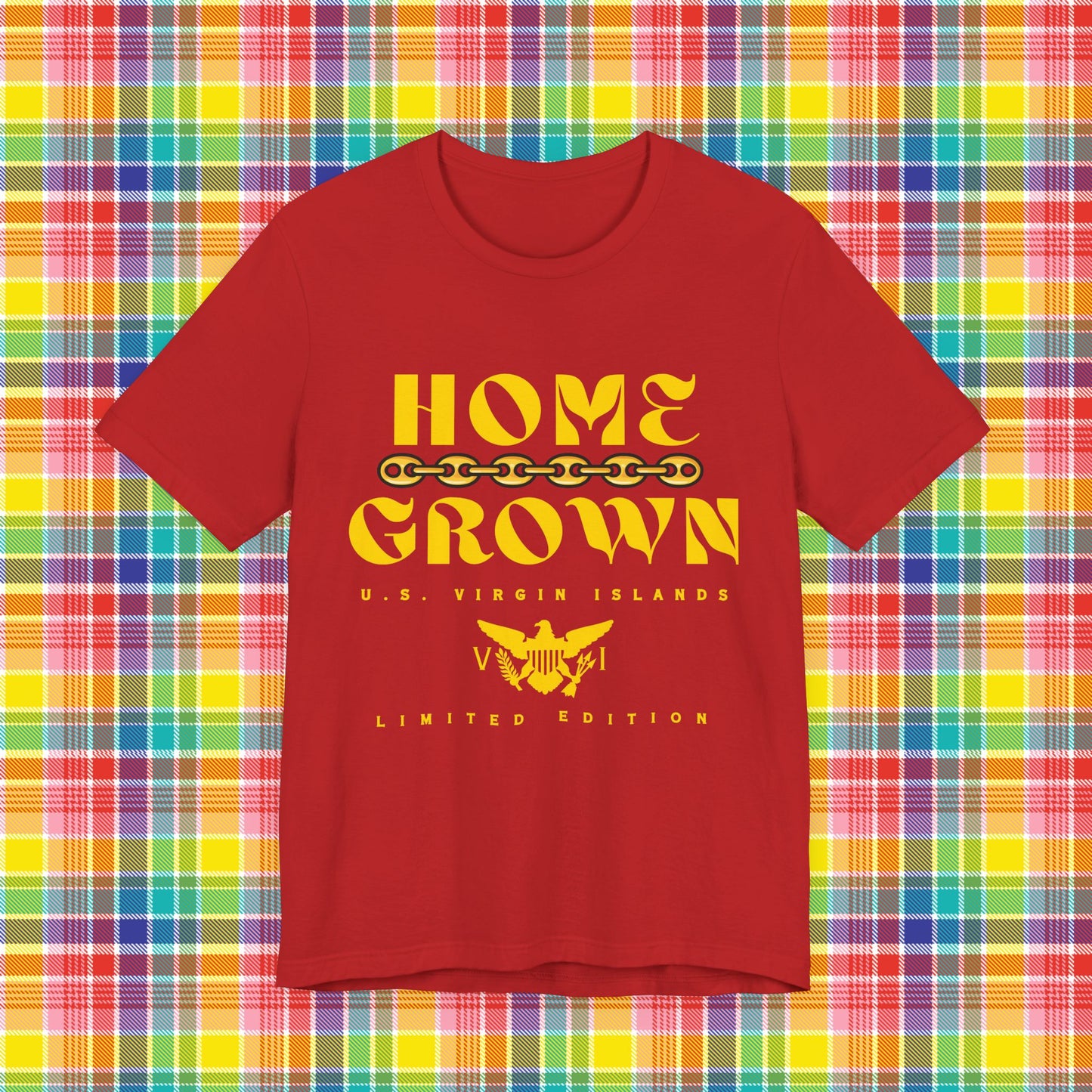 Home Grown in the Virgin Islands, Unisex Tee - Gold/Yellow - Gucci