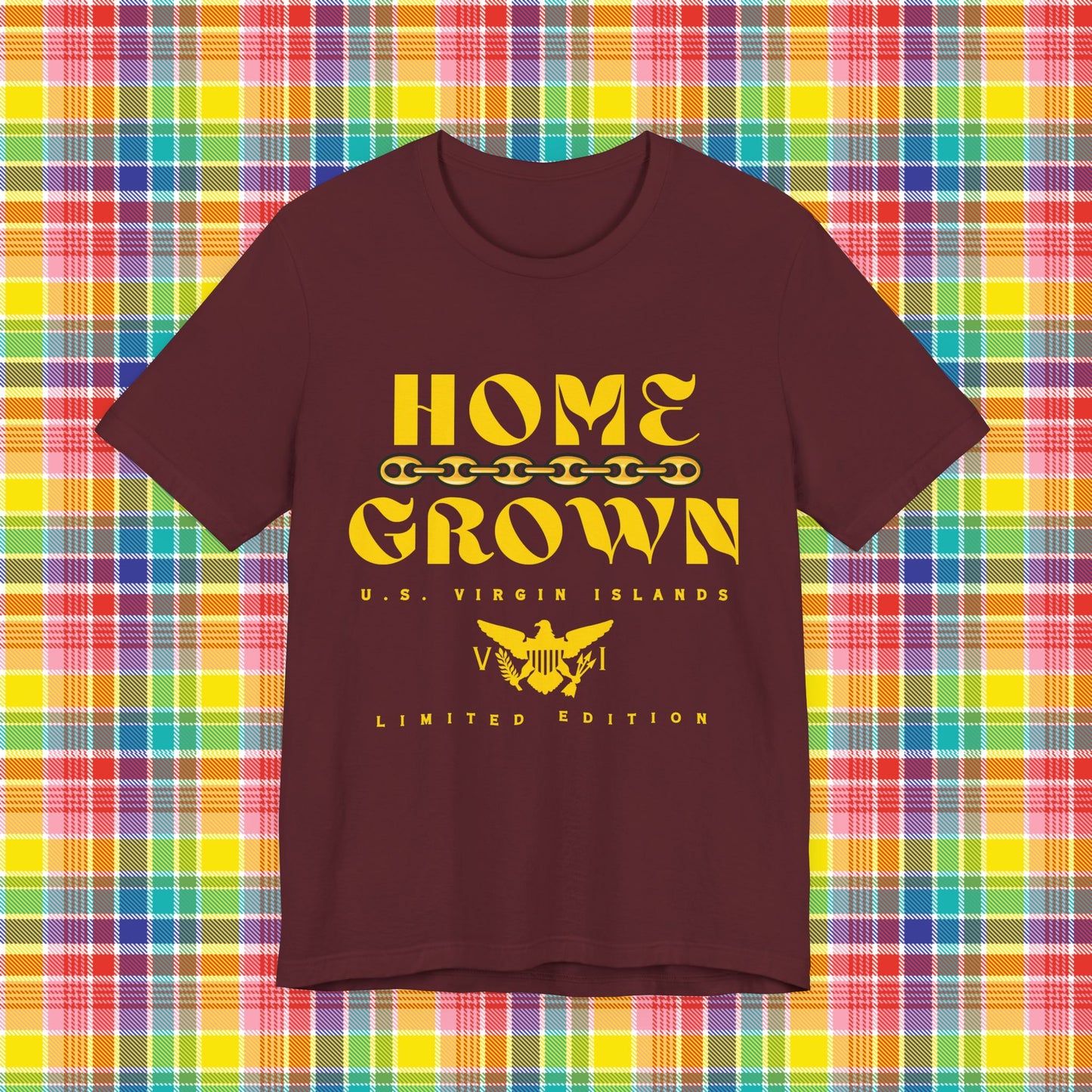 Home Grown in the Virgin Islands, Unisex Tee - Gold/Yellow - Gucci