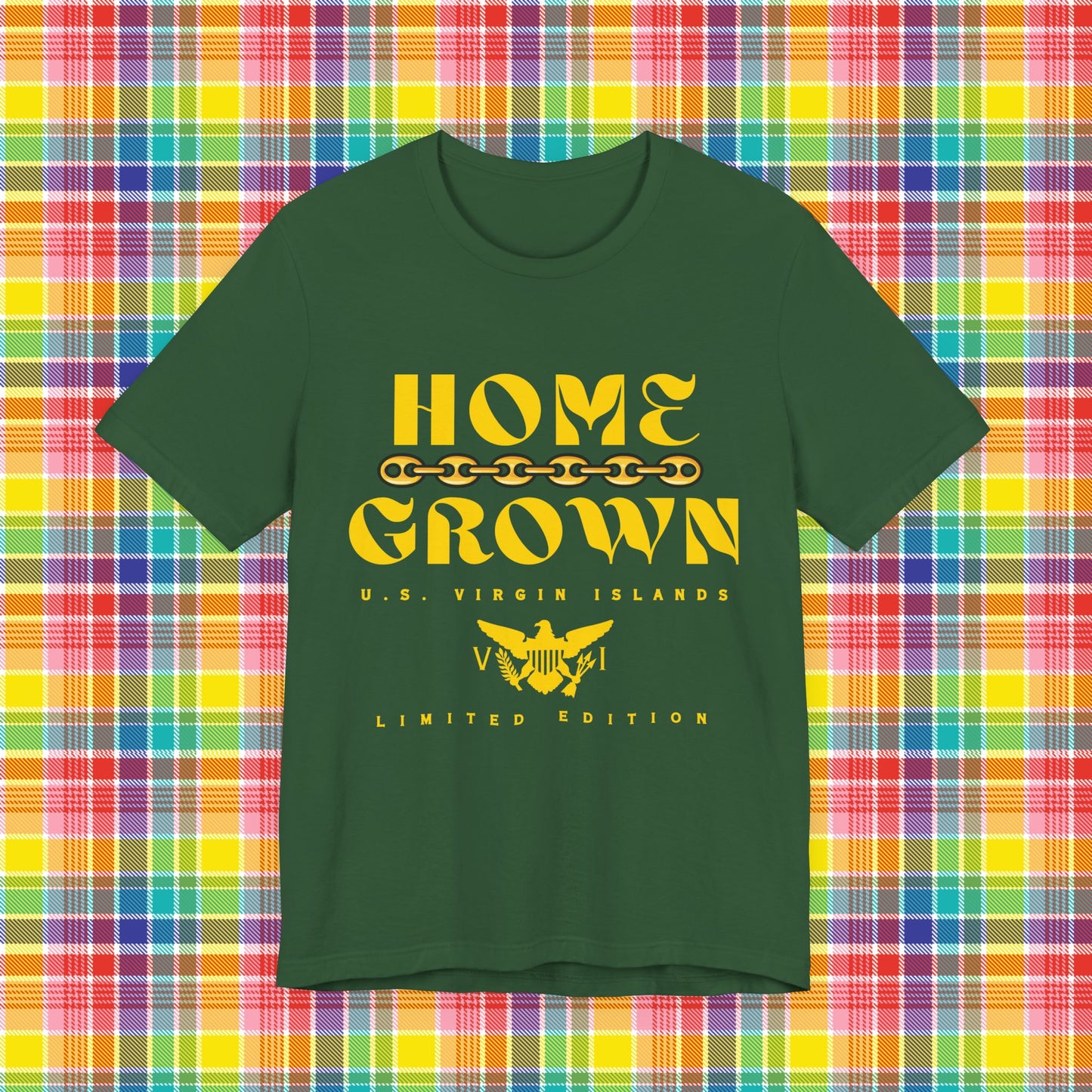 Home Grown in the Virgin Islands, Unisex Tee - Gold/Yellow - Gucci