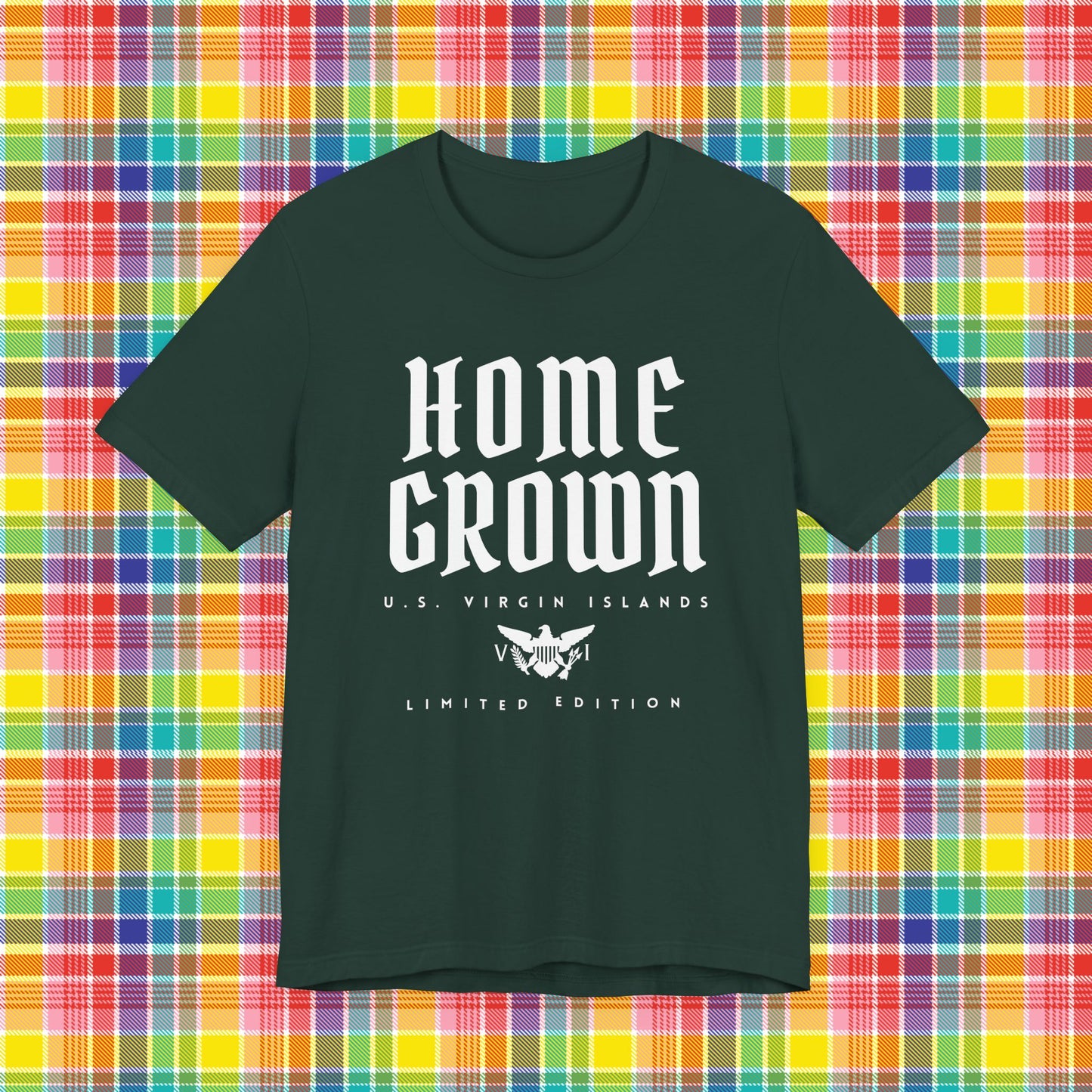 Home Grown in the Virgin Islands TShirt - White BlackLetter