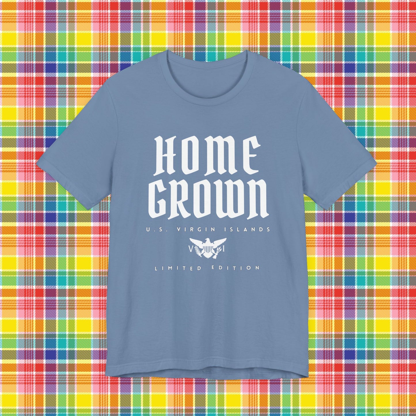 Home Grown in the Virgin Islands TShirt - White BlackLetter