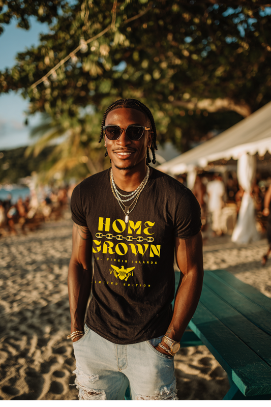 Home Grown in the Virgin Islands, Unisex Tee - Gold/Yellow - Gucci