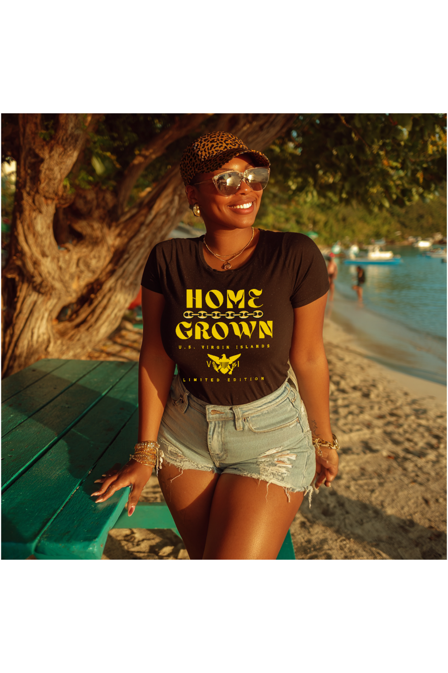 Home Grown in the Virgin Islands, Unisex Tee - Gold/Yellow - Gucci