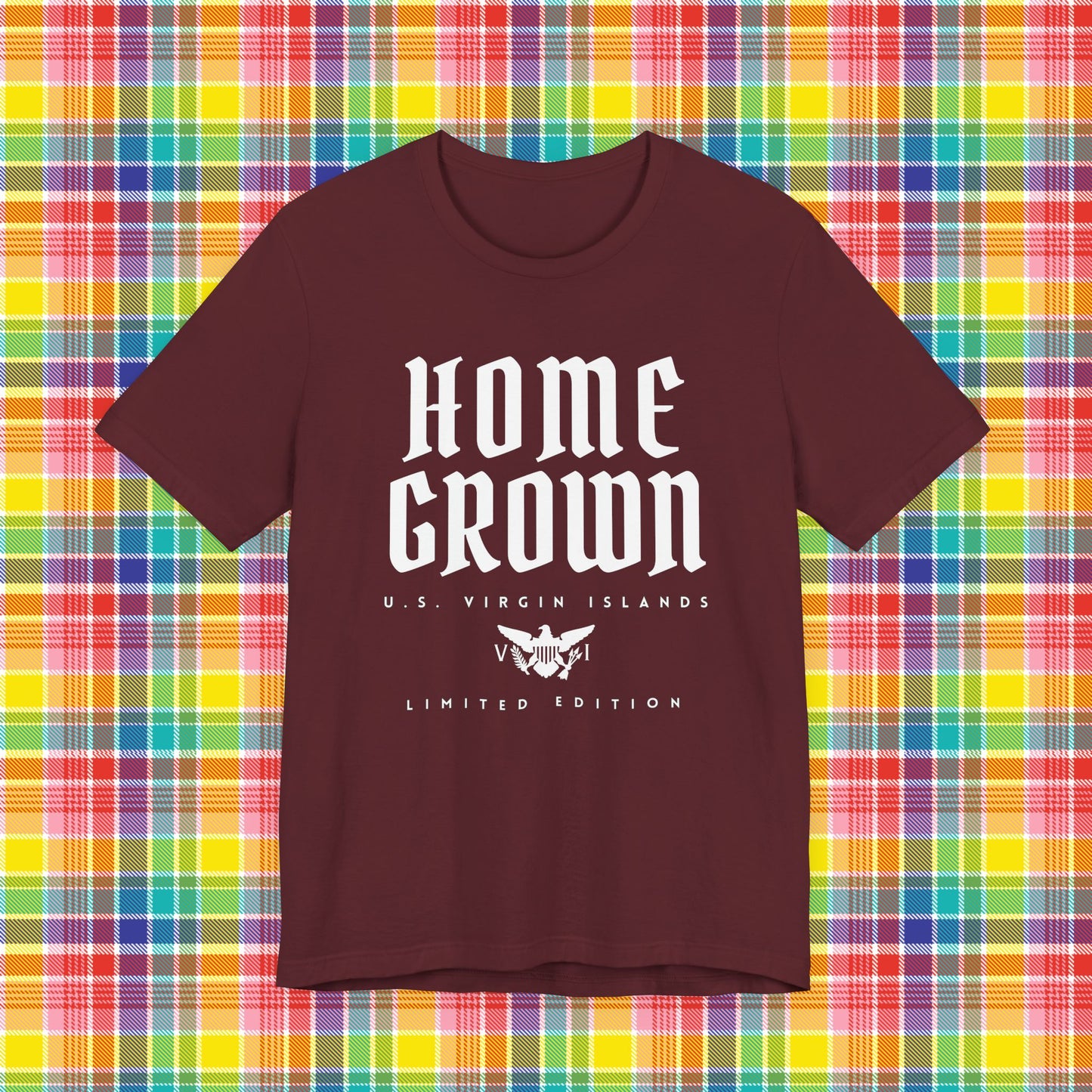 Home Grown in the Virgin Islands TShirt - White BlackLetter