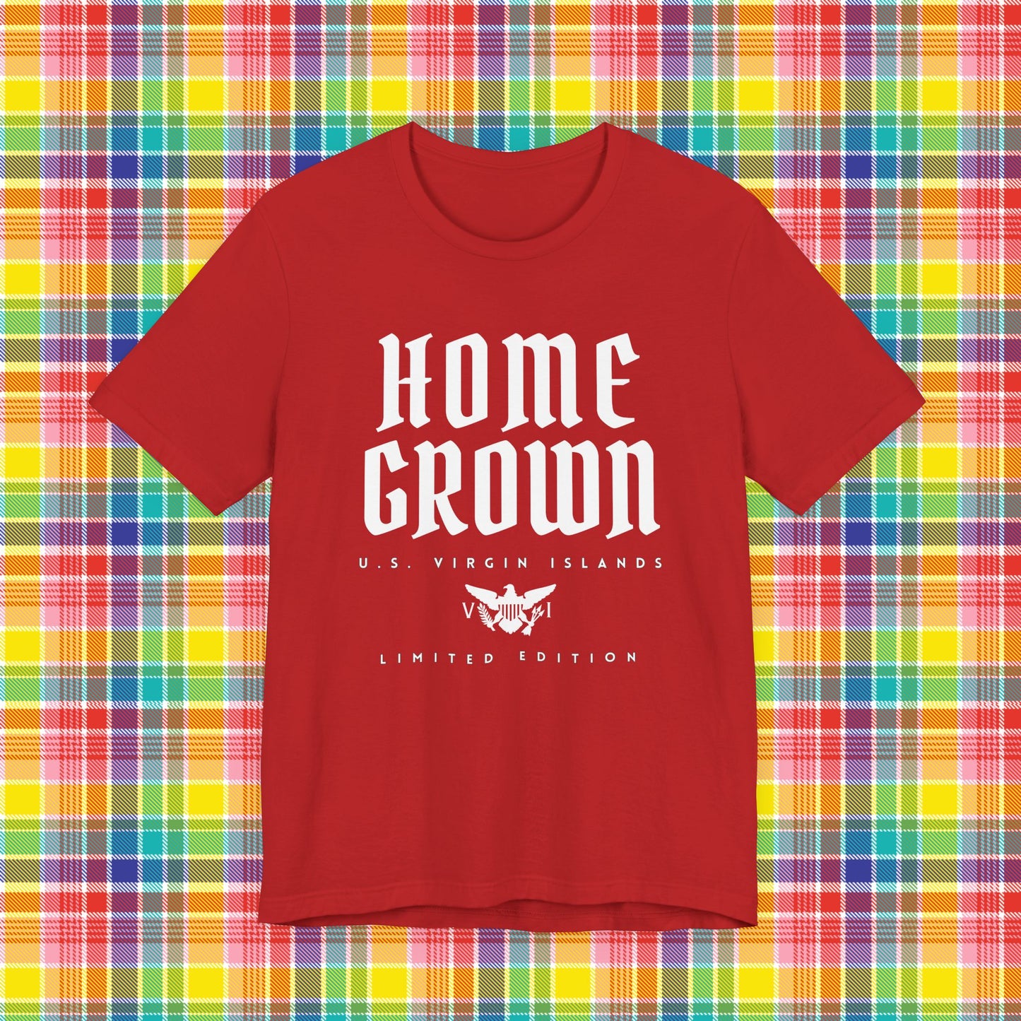 Home Grown in the Virgin Islands TShirt - White BlackLetter